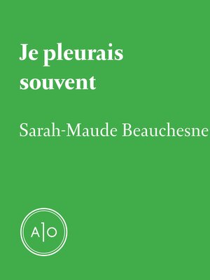cover image of Je pleurais souvent
